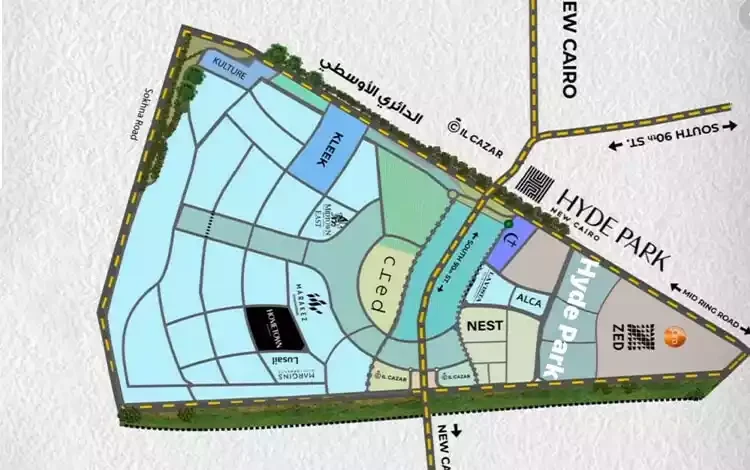 هايد بارك سنترال التجمع السادس hyde park central