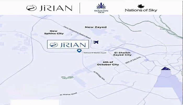 موقع مشروع جريان الشيخ زايد jirian mountain view