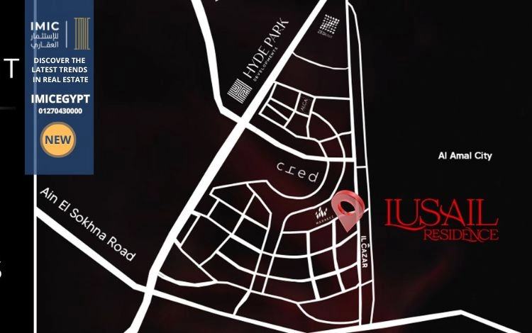 lusail residence New Cairo – Prices Start from EGP 4.2M 2 Lusail Residence Location