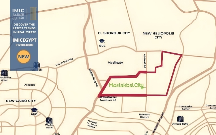 اين موقع كمبوند ذا فاليز المستقبل سيتي؟ Compound The Valleys Mostakbal City