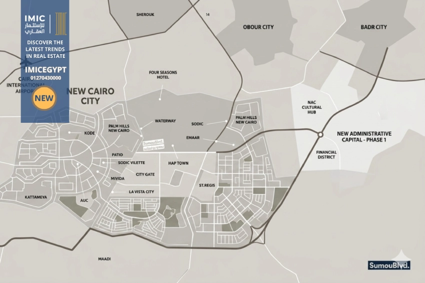 sumou boulevard mostakbal city , new cairo 2 كمبوند سمو بوليفارد المستقبل سيتي Sumou Boulevard Mostakbal City