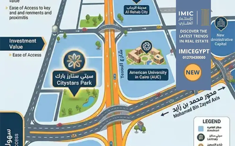 سيتي ستارز بارك ستريت Citystars Park St New Cairo 1 موقع سيتي ستارز بارك ستريت