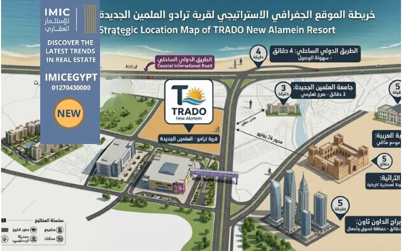قرية ترادو العلمين الجديدة TRADO New Alamein 1 موقع قرية ترادو العلمين الجديدة