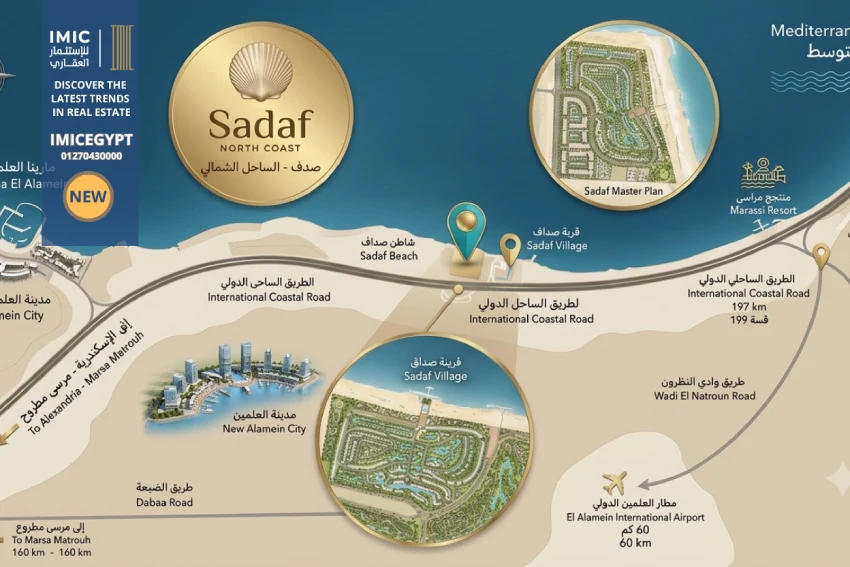 قرية صدف الساحل الشمالي Sadaf North Coast | أسعار 2026 2 قرية صدف الساحل الشمالي Sadaf North Coast